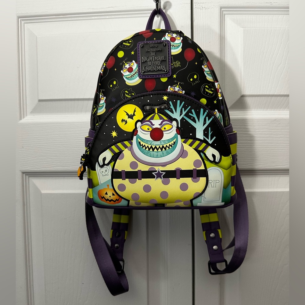 Loungefly the clown mini backpack nightmare b4 Christmas glow in the dark dark